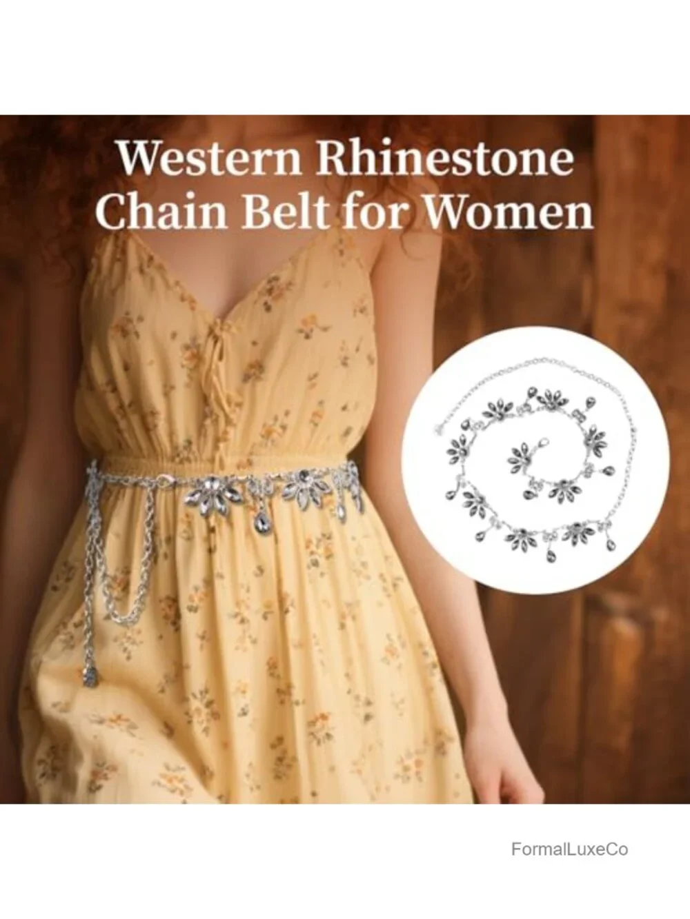 Western Concho Belt with Turquoise Stone Waist Chain for Dresses Jeans Concerts